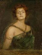 Franz von Lenbach Portrait einer Dame oil painting